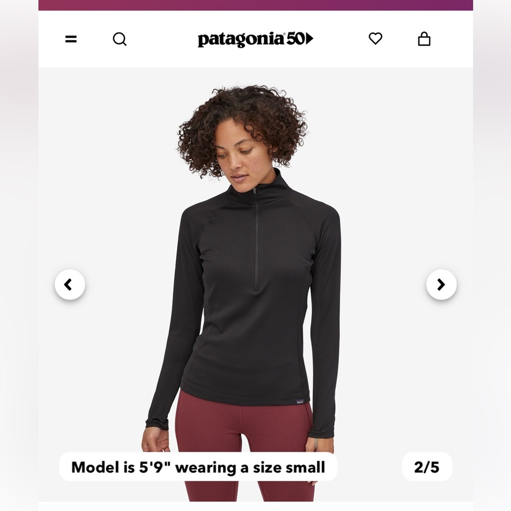 Women's Patagonia Capilene® Midweight Zip-Neck | Size Medium